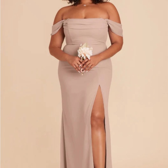 Birdy Grey Mira Convertible Dress / size small / chiffon taupe - Picture 1 of 5